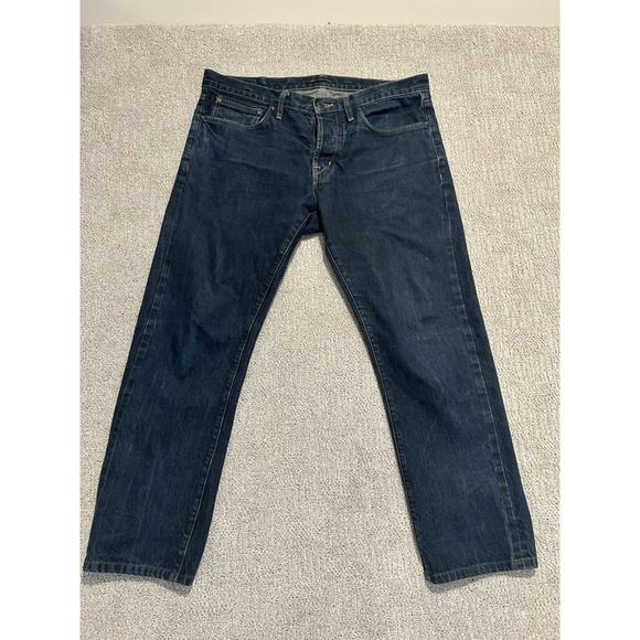John Varvatos Jeans Mens 36 Black Bowery Slim Straight Leg Denim Stretch - Picture 1 of 7
